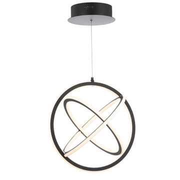 Orbit 16.5" Adjustable Integrated LED Metal Pendant - JONATHAN Y